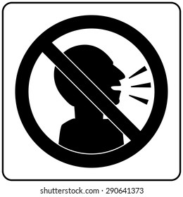 silent please Sign