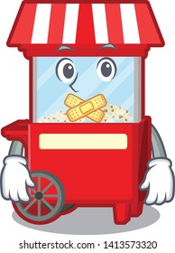 Silent popcorn machine cartoon