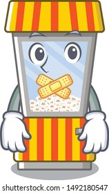 Silent popcorn vending machine in mascot shape
