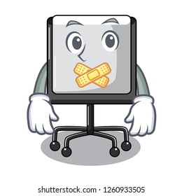 Silent presentation board Isolated on a mascot