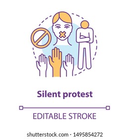 Silent protest concept icon idea