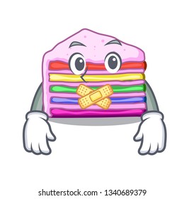 Silent rainbow cake in ice mascot cupboard