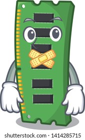 Silent RAM memory card above cartoon table