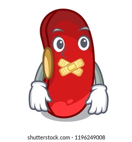Silent red beans pile isolated on mascot