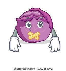 Silent red cabbage mascot cartoon