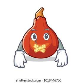 Silent red kuri squash mascot cartoon