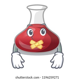 Silent red wine decanter isolated on mascot