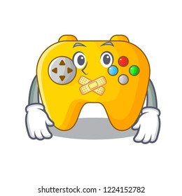 Silent retro computer game control on mascot