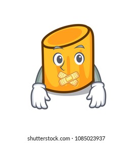 Silent rigatoni mascot cartoon style