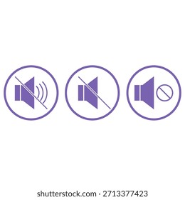 Altavoz silencioso y de anillo ilustrado y coloreado en Vector