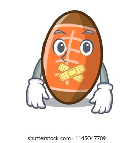 Silent rugby ball mascot cartoon