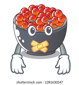 Silent salmon roe with isolated on mascot