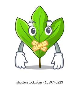Silent sassafras leaf in the shape cartoon