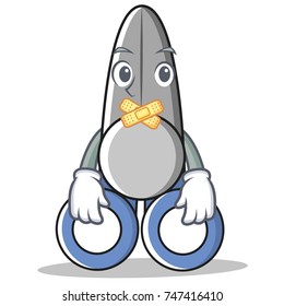 Silent scissor character cartoon style