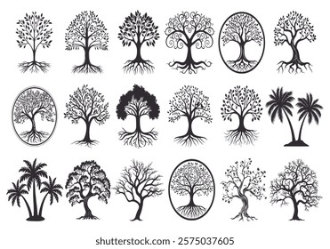 Silent Sentinels Complete Tree Silhouette Collection
