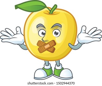Silent shape golden apple fruits for character mascot