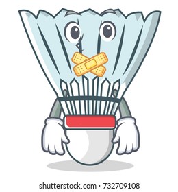 Silent shuttlecock character cartoon vector art illustration