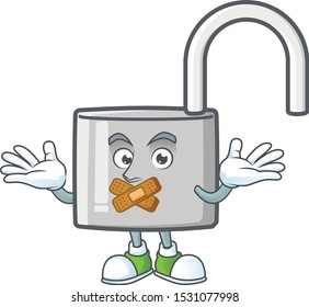 Silent silver unlock key on white background.
