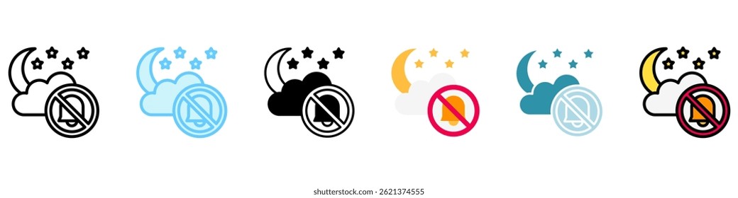 Silent Sky multi style, mini illustration icon, related to relaxation, spa, wellness and more. Vector EPS 10 for modern concept, print, UI, UX kit, web and app development