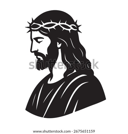 The silent and sorrowful face of Jesus before his crucifixion