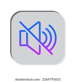icono de altavoz silencioso símbolo de volumen vectorial