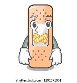 Silent sticking plaster isolated with on cartoon