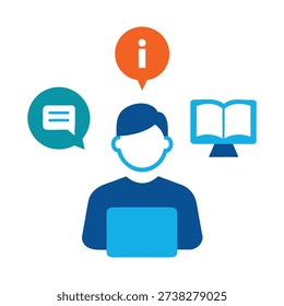 Silent study mode illustration featuring calm focused remote learning environment
