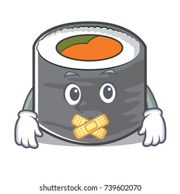 Silent sushi cartoon character style