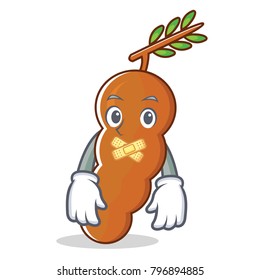 Silent tamarind mascot cartoon style