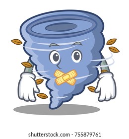 Silent tornado character cartoon style