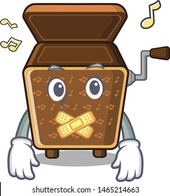 Silent toy music box the mascot table