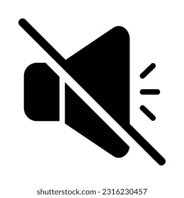 Silent, User Interface Flat Icon Logo Illustration. User Interface Icon-set. Suitable For Web Design, Logo, App.