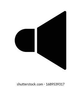 silent vector glyph flat icon 