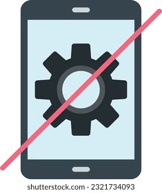 Silent Vector Icon Flat Style