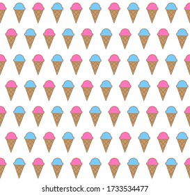 silent vector pattern summer ice cream