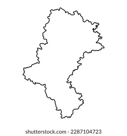 Silesian Voivodeship map, province of Poland. Vector illustration.