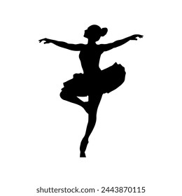 
silhoette of a ballerina vector illustration