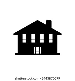silhoette of a house vector illustration