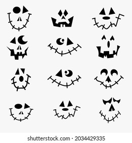 Silhouete Sticker of Halloween face
