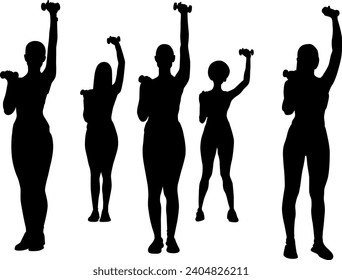 silhouett group of peolple vector