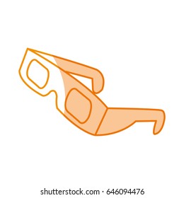 silhouette 3d glasses to see movie in the cinema