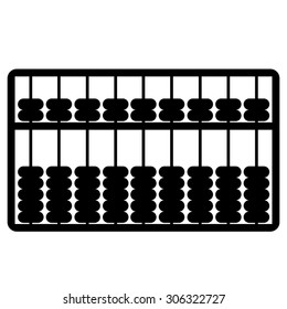 silhouette of abacus vector
