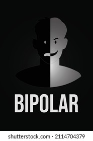 The silhouette about scary man who had mental health