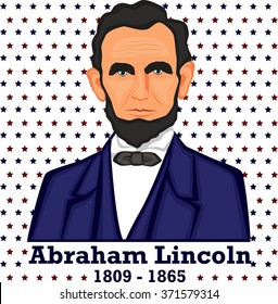 Silhouette Abraham Lincoln. American president, vector illustration