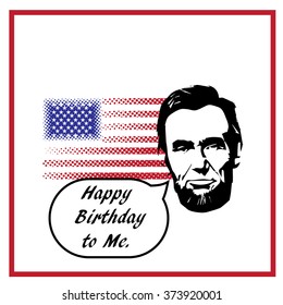 Silhouette Abraham Lincoln. American president, vector illustration