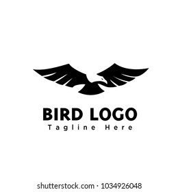 silhouette abstract Eagle fly logo
