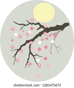 Silhouette Abstract flower