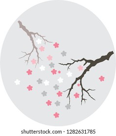 Silhouette Abstract flower