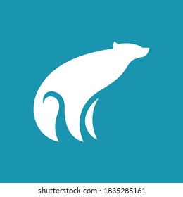 silhouette abstract mascot bear logo