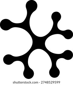Silhouette abstract organic molecule shape illustration vector